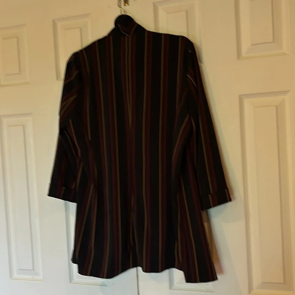 Dynamite Lined Open Front striped 3/4 Sleeves Blazer Sz L - Picture 11 of 12